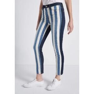 Current‎ Elliott The High Waist Stiletto Jean In The Bay Stripe NWT
